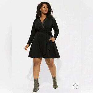 Elegant Black Wrap Dress